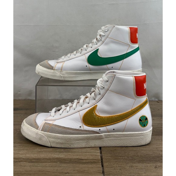 Nike Blazer Mid 77 Vintage White Green Gold Basketball DD9239 100 Men 12 - Picture 2 of 10